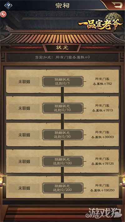 宗祠系统助攻 一品官老爷子嗣除了卖萌还能光宗耀祖