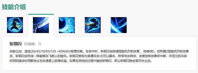 亚索技能介绍