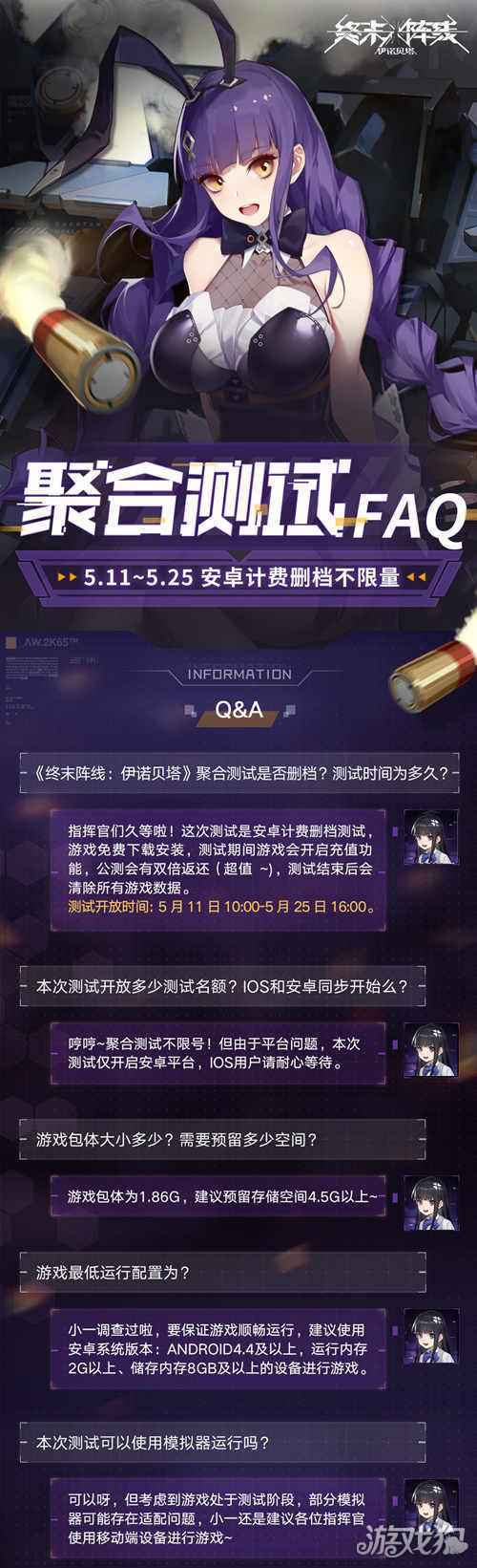 终末阵线伊诺贝塔聚合测试情报大公开 请指挥官们查收