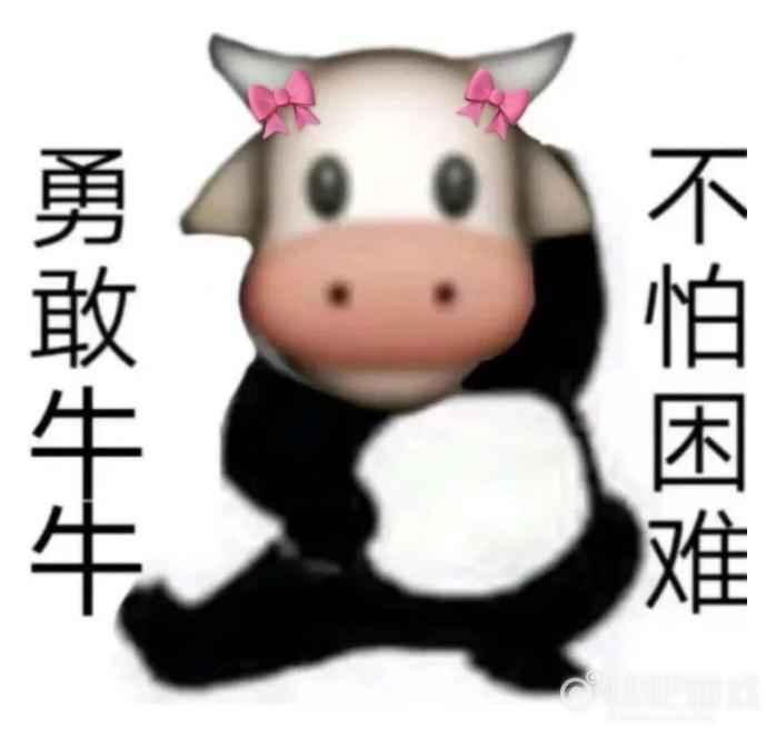 勇敢牛牛不怕困难表情包