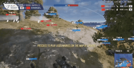 ECEA电竞赛PUBG项目中国横扫日韩 人均雷神打出2：