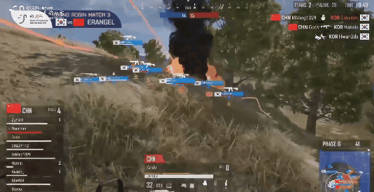 ECEA电竞赛PUBG项目中国横扫日韩 人均雷神打出2：