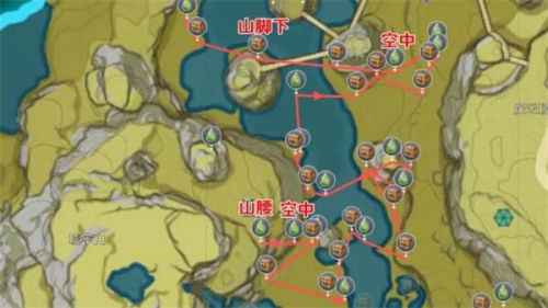 原神盤岩之路采集路线分享