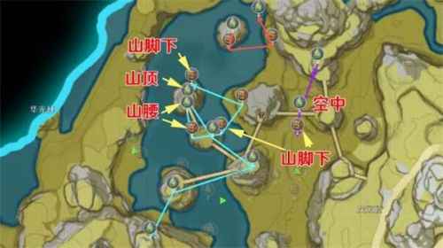 原神盤岩之路采集路线分享