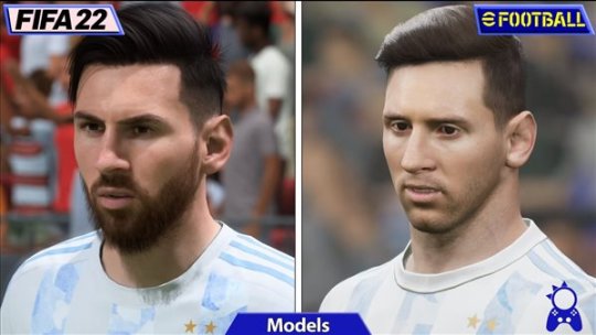 《eFootball 2022》对比《FIFA 22》 球员面部和动作展