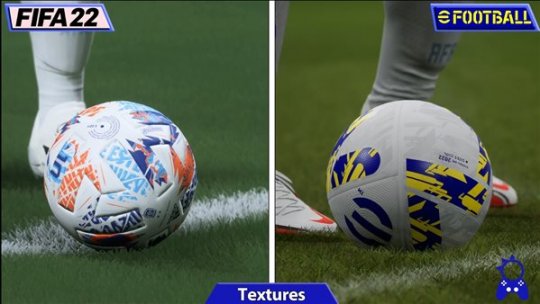 《eFootball 2022》对比《FIFA 22》 球员面部和动作展