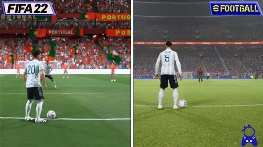 《eFootball 2022》对比《FIFA 22》 球员面部和动作展